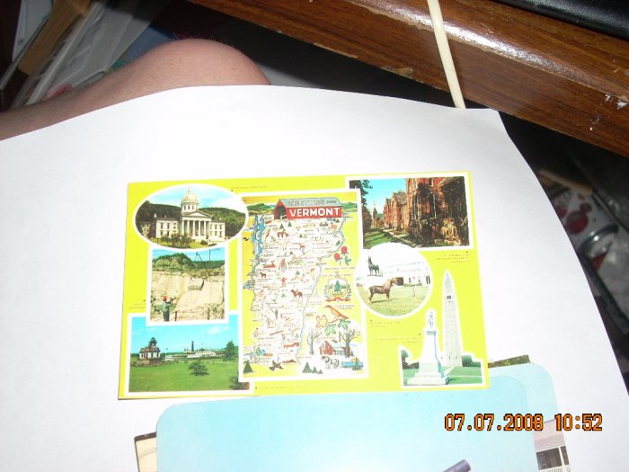 forward's colour productions vermont souvenir postcard