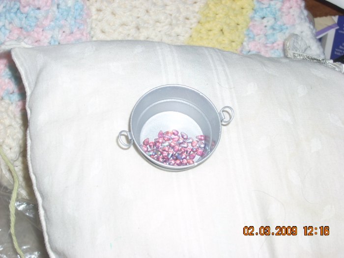 tiny teardrop beads 3 by 5 mm dollhouse miniatures irid light purple