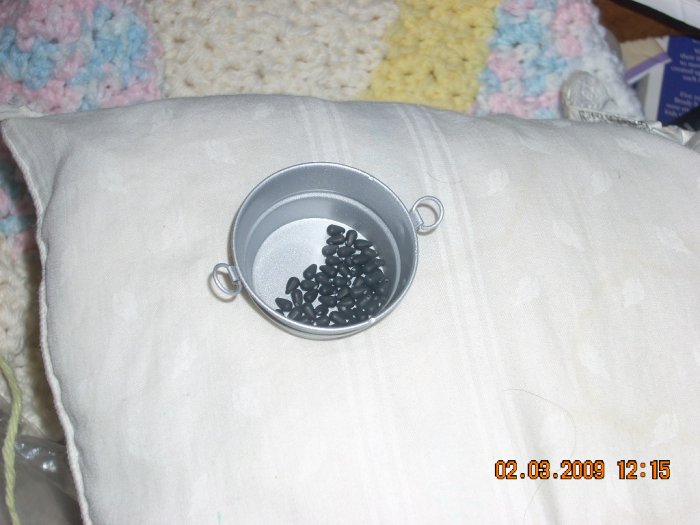 tiny teardrop beads 3 by 5 mm dollhouse miniatures black matte