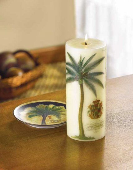 PALM TREE CANDLE & HOLDER