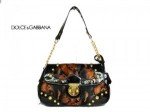 D&G dark brown pattern handbag