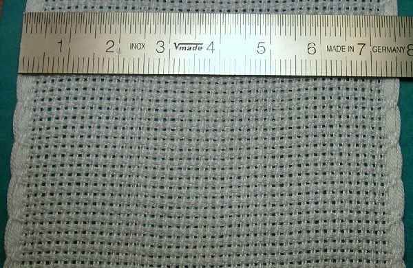 White Aida Band 7.5 cm, 3 inches wide