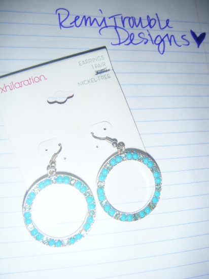 xhiliration turquoise colored loop earrings