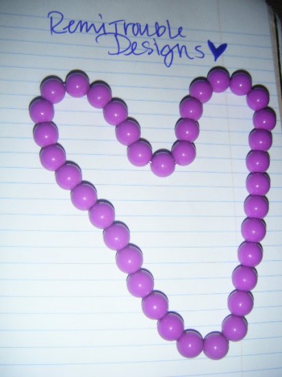 purple bead necklace