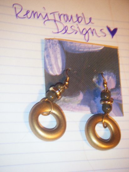 bead and plastic earrings