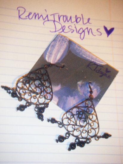 black chandelier earrings