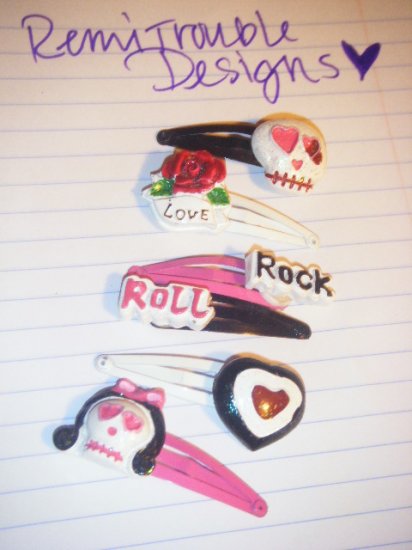 "punk rock" hairclips