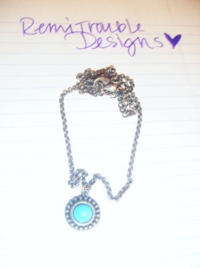 turquoise & chain necklace