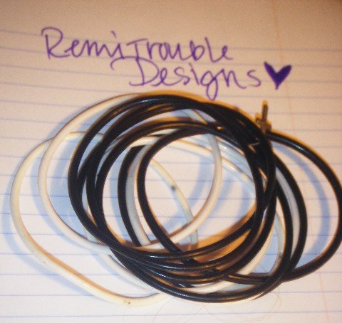 black and white jelly bracelets