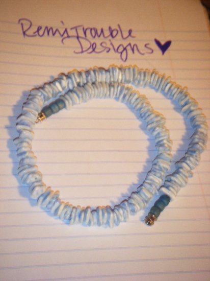 blue pucca shell necklace