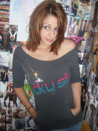 off the shoulder hoodless lucky star hoodie
