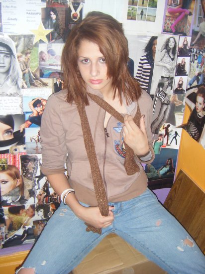 brown rock & roll hoodie
