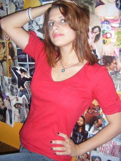 red short sleeve old navy shirt