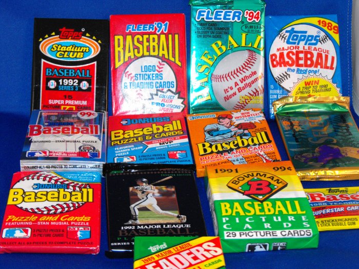 13 Unopened MLB Baseball Packs