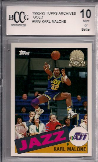 1992-93 TOPPS GOLD #66G KARL MALONE BCCG10 JAZZ
