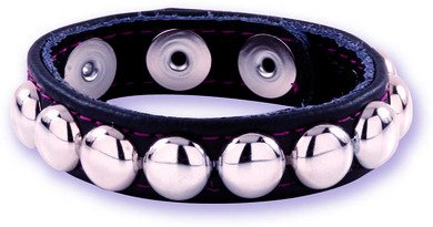 3 Snap Dome Studded Cock Strap