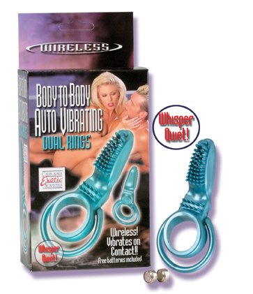 Body To Body Auto Vibrating Ring - Blue