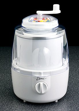 Deni Automatic Ice Cream Maker with Candy Crusher White