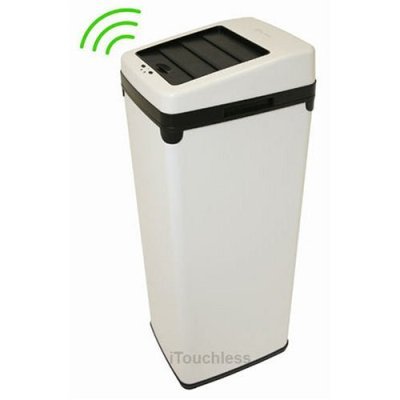 52 Liter Touchless Trashcan Square White