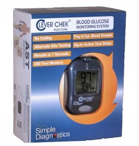 Clever Chek Glucose Monitoring System ( Meter+ 50 Strips + 100 Lancets)