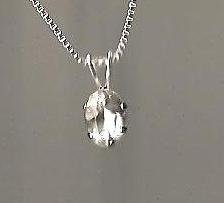 Genuine Natural White Sapphire and Sterling Silver Pendant & Earring Set