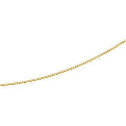 14K Yellow Gold Solid Serpentine Chain - 7 inches
