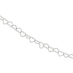Sterling Silver Heart Link Chain - 20.00 inches