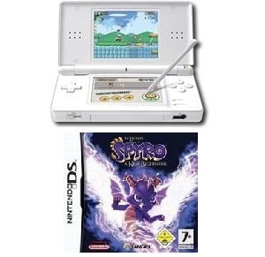 Nintendo Ds Lite (polar White) Bundle With The Legends Of Spyro A New Biginning
