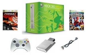 Microsoft Xbox 360 Arcade System - 7 Games, Wireless Controller And Family Settings
