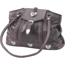 Embassyâ„¢ Italian Stoneâ„¢ Design Large Brown Genuine Leather Purse