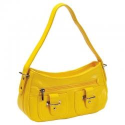 Embassyâ„¢ Yellow Zippered Faux Leather Purse
