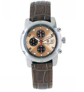 Smith & Wesson Watch Stainless Chronograph Gold - Leather Strap