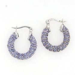 Periwinkle Crystal Hoops