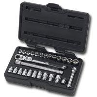 27 Piece 1/4 in. Drive GearRatchet Set with Locking Flex Handle