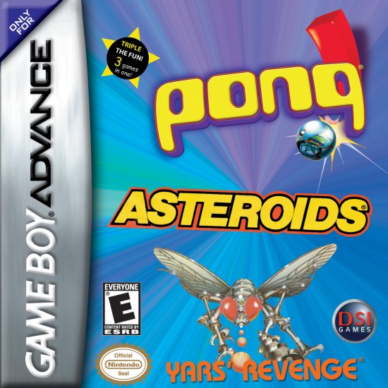 Asteroids/Pong/Yars Revenge- GBA