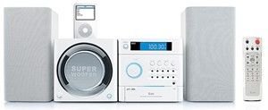 Iluv I7500 Mini Mp3 Stereo System With Ipod Docking Station - White
