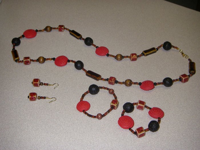 fall collection Long black/red/brown set