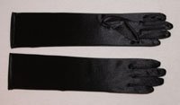 Black Satin Gloves GL112595