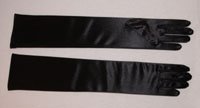 Black Satin Gloves GL173095