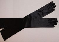 Black Satin Gloves GL233295