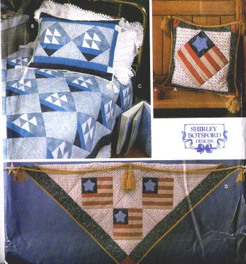 SIMPLICITY 9727 Quilt Block Club American Flag & Sails Quilt Pattern