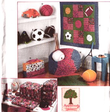 SIMPLICITY 7771 Boys Room Sports Decorating Pattern