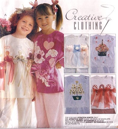 MCCALLS 8470 Girls Pants, T-shirt & Embellishments Pattern 5 6