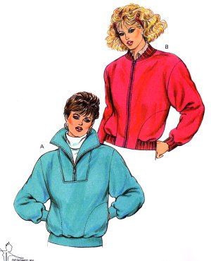 Kwik Sew 1566 Ladies Pullover Polar Fleece Jacket Pattern XS-L