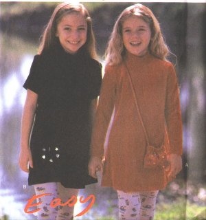 New Look 6661 Girl's Knit Velor Dress Pattern 3-8