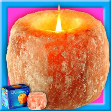 Rock Salt Candles Holders Massage Reiki Semi Natural
