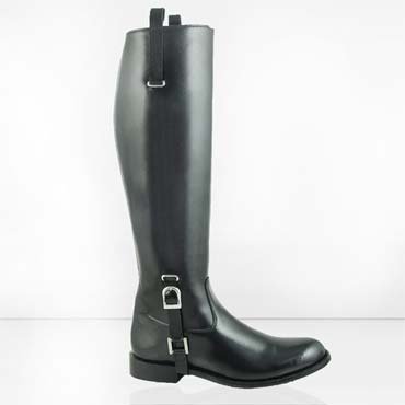 HISPAR DIGNITY LADIES BUCKLE DRESS TALL ENGLISH HORSE RIDING FASHION BOOTS BLACK REGULAR