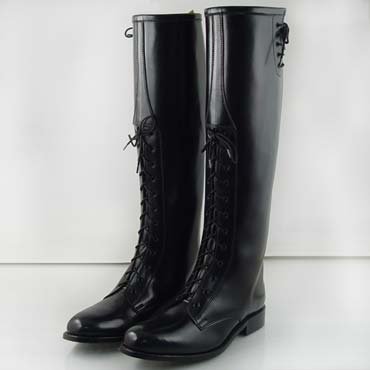 DYNO Womens Motorcycle Biker Stylish Long Laces Police Cops Tall Leather Boots XWide XXWide