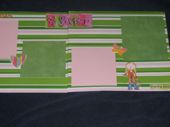 12X12 Sisters Premade Scrapbook Pages