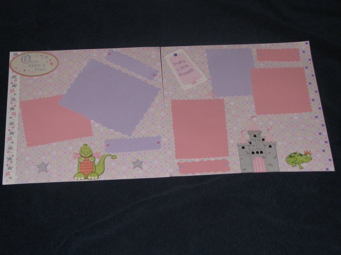 12X12 Pretty Little Princess Premade Pages